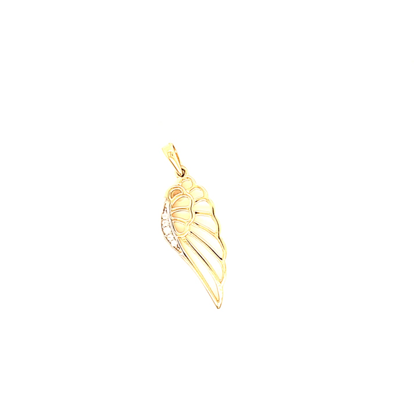 14K Gold | Anhänge Flügel mit Zirkonia