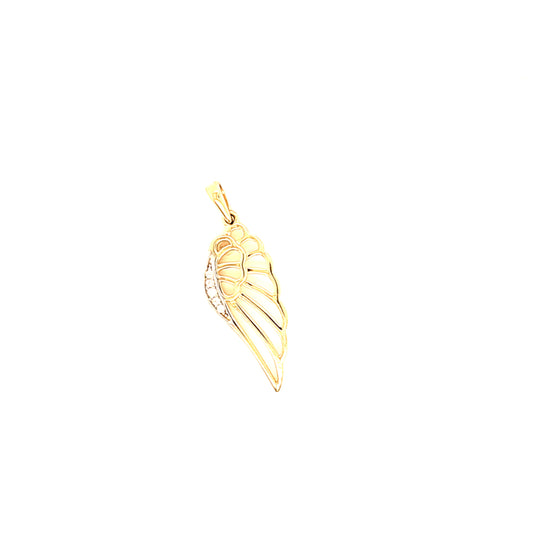 14K Gold | Anhänge Flügel mit Zirkonia