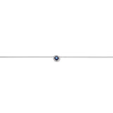 8K Gold | Safir Anhänger mit Kette