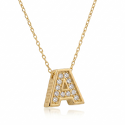 14K Gold | Halskette Buchstabe