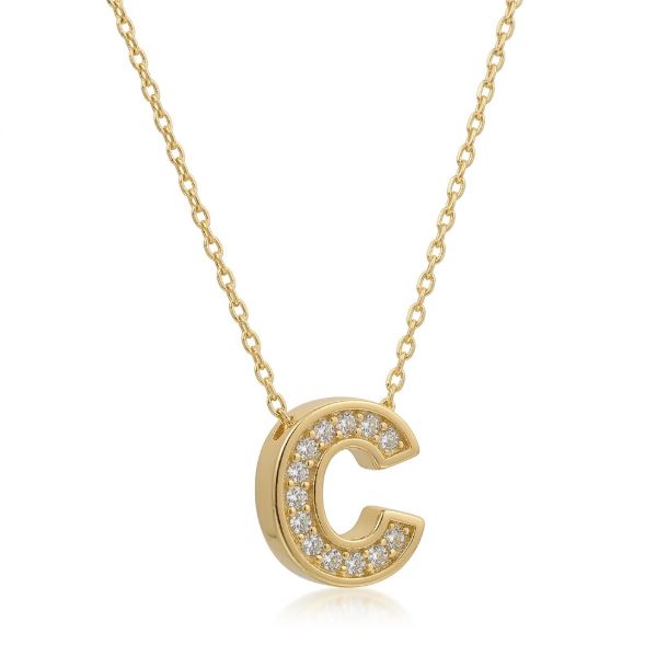 14K Gold | Halskette Buchstabe