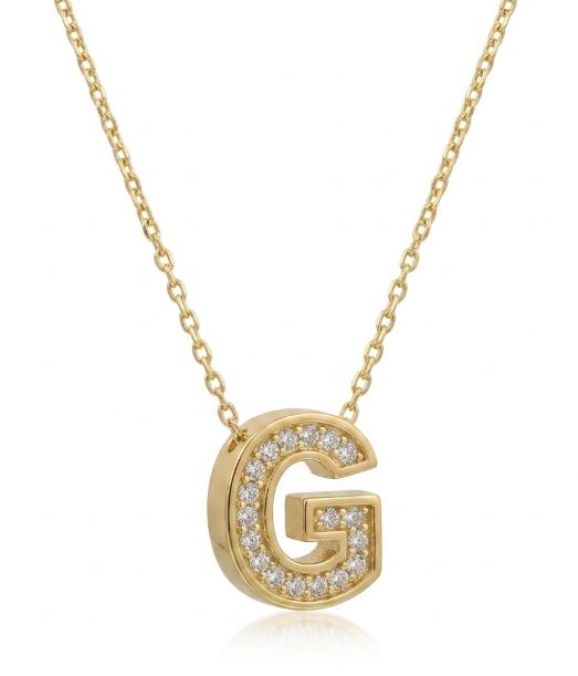 14K Gold | Halskette Buchstabe