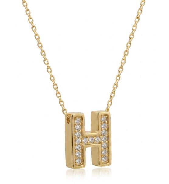 14K Gold | Halskette Buchstabe