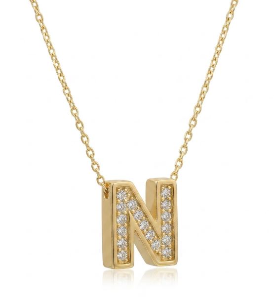 14K Gold | Halskette Buchstabe