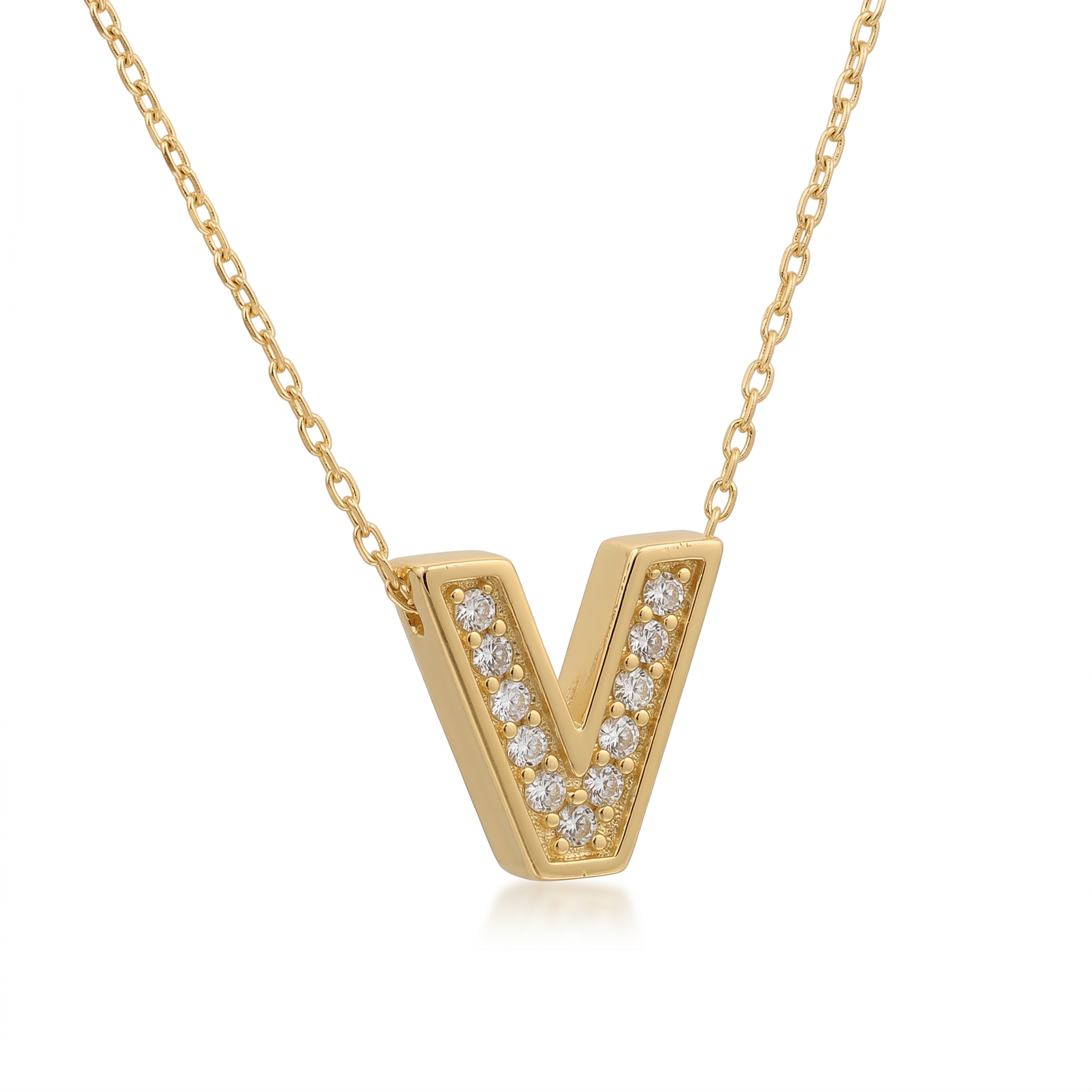 14K Gold | Halskette Buchstabe