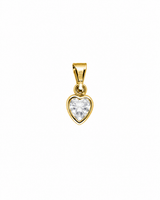 14K Gold | Anhänger Herz mit Zirkonia A049