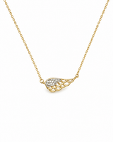 14K Gold | Halskette Engelsflügel mit Zirkonia K205