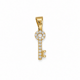 14K Gold | Anhänger Schlüssel mit Zirkonia A050