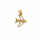 14K Gold | Anhänger Vogel mit Zirkonia A062