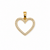 14K Gold | Anhänger Herz mit Zirkonia A057