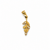 14K Gold | Anhänger Blattmotiv mit Zirkonia A065