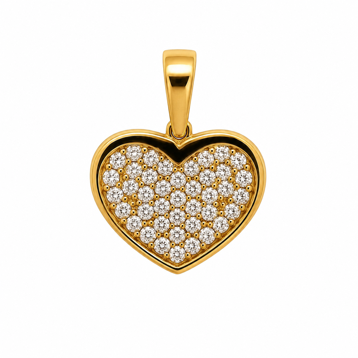 14K Gold | Anhänger Herz mit Zirkonia A130