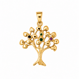 14K Gold | Anhänger Lebensbaum mit Zirkonia A159