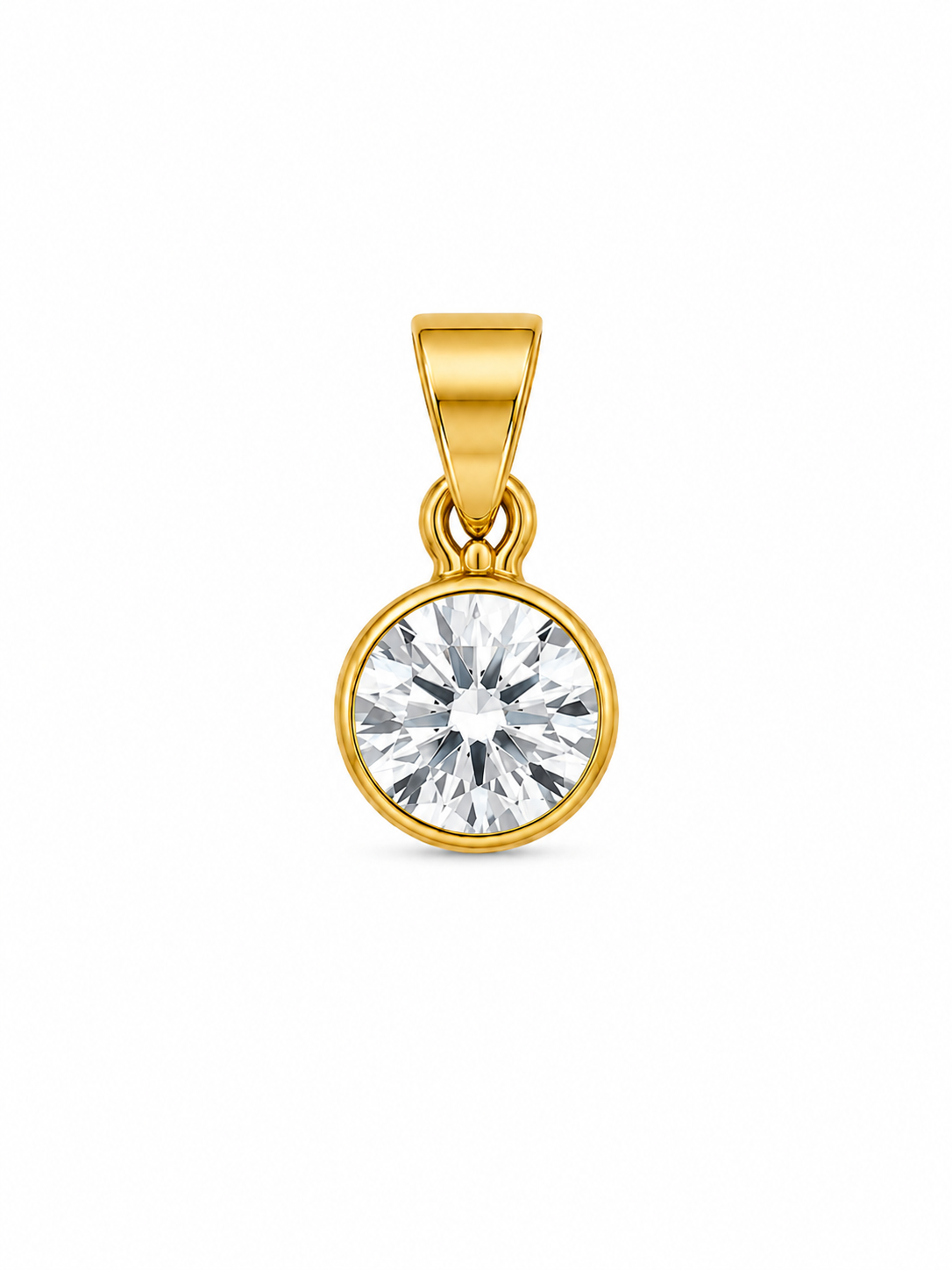 14K Gold | Anhänger Solitär mit Zirkonia A063