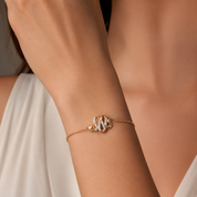 14K Gold | Armband Schlange mit Zirkonia AB158