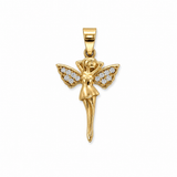 14K Gold | Anhänger Fee mit Zirkonia A142