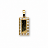 14K Gold | Anhänger Rahmen mit Zirkonia A0891