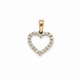 14K Gold | Anhänger Herz mit Zirkonia A075