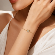 14K Gold | Armband Herz mit Zirkonia AB132