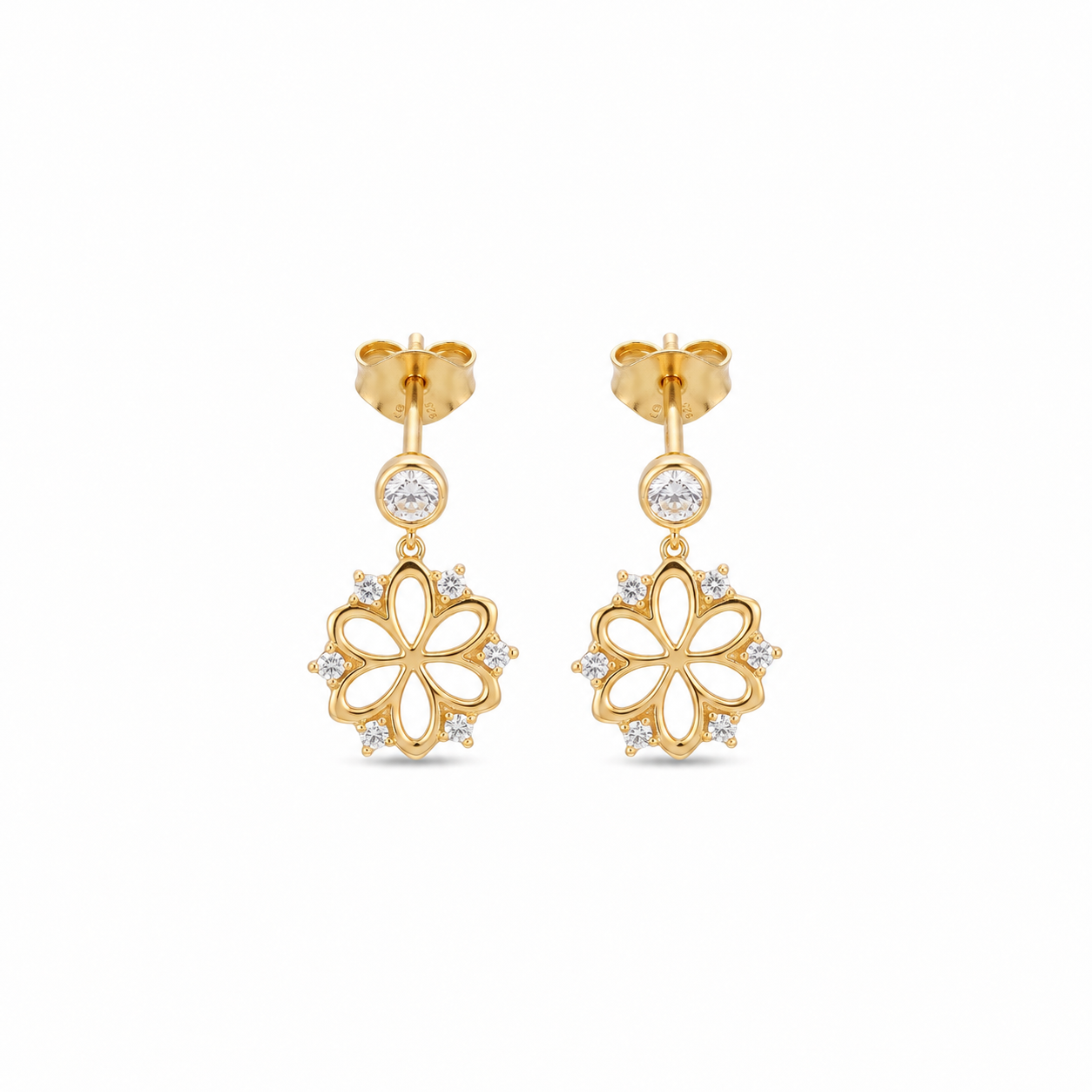 14K Gold | Ohrstecker mit Blume KP0137B