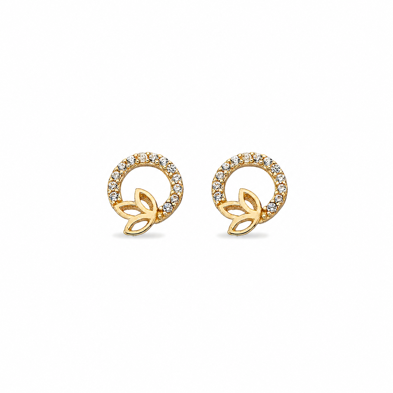 14K Gold | Ohrstecker mit Blume KP0231A
