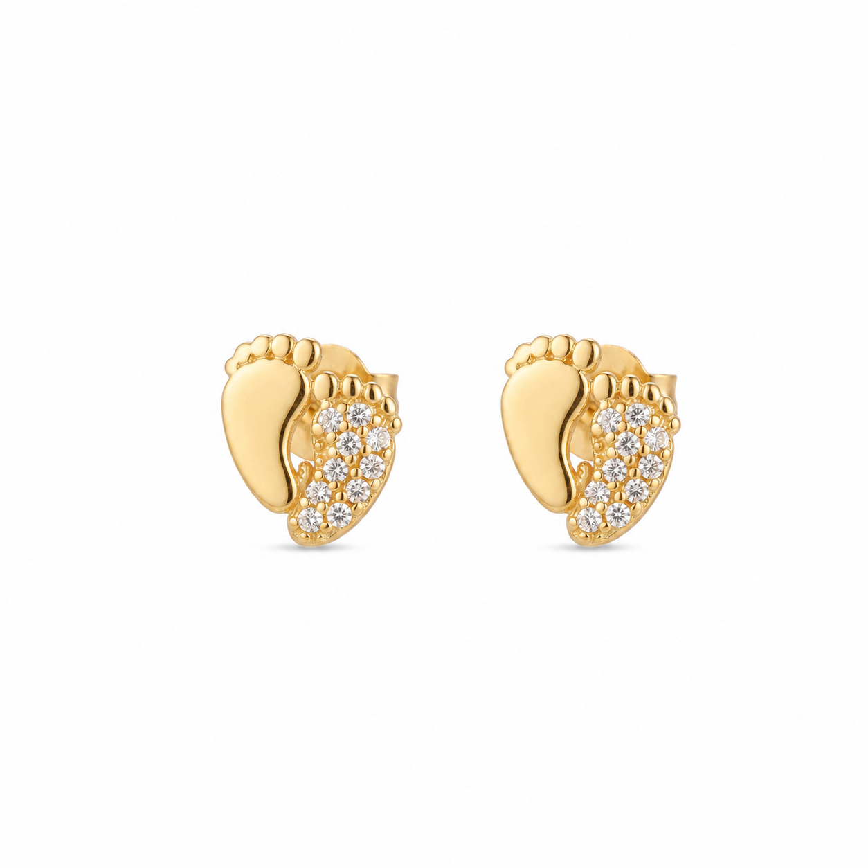 14K Gold | Ohrstecker mit Fuß KP0018A