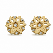 14K Gold | Ohrstecker mit Creole KP0283A
