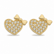 14K Gold | Ohrstecker mit Herz KP0049A