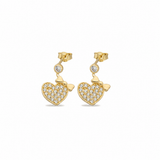 14K Gold | Ohrstecker mit Herz Zirkonia KP0049B
