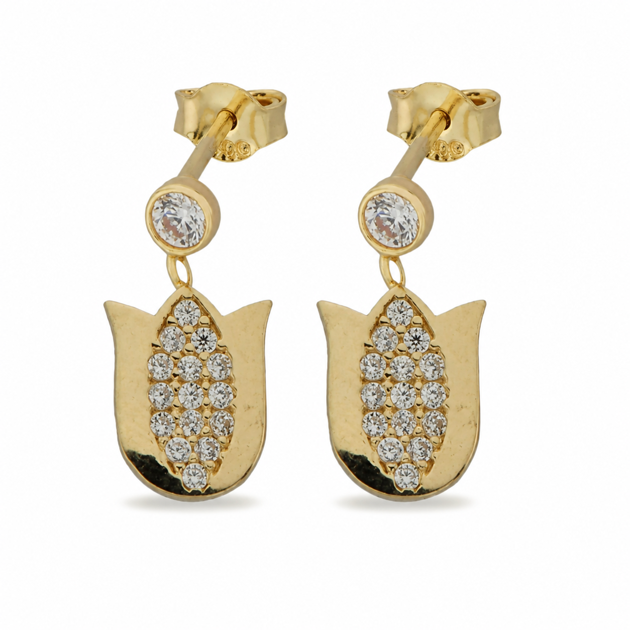 14K Gold | Ohrstecker mit Tulpe KP0263B