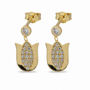 14K Gold | Ohrstecker mit Tulpe KP0263B