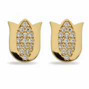 14K Gold | Ohrstecker mit Tulpe KP0263A