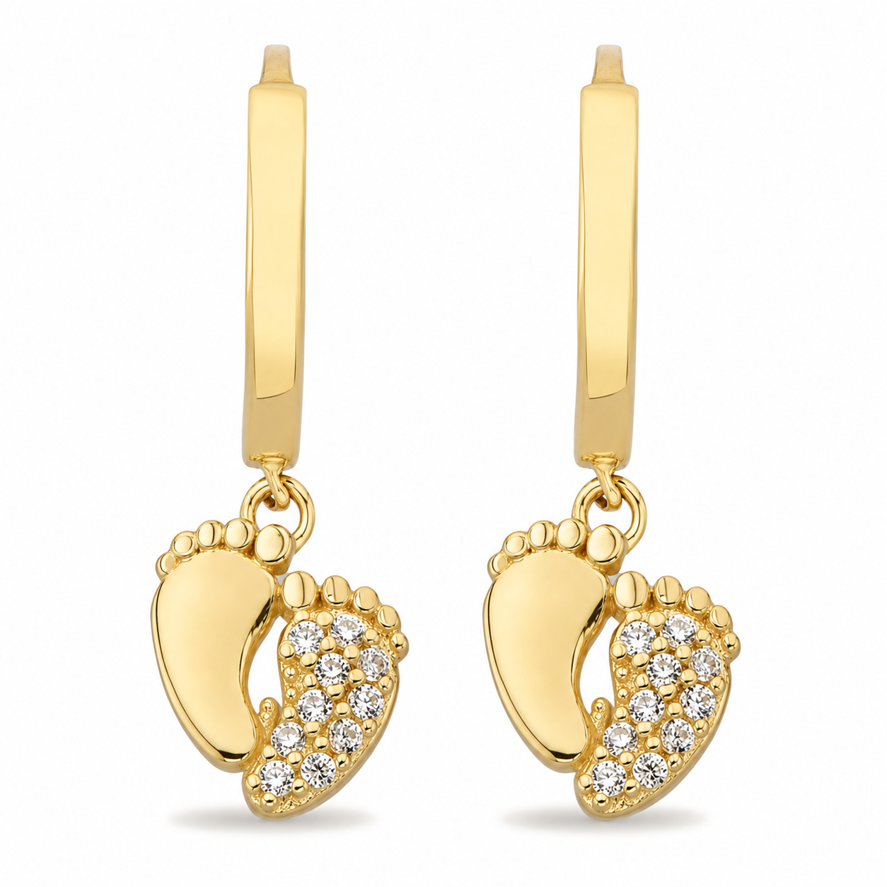 14K Gold | Ohrstecker mit LoveFuß KP0018C