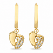 14K Gold | Ohrstecker mit LoveFuß KP0018C