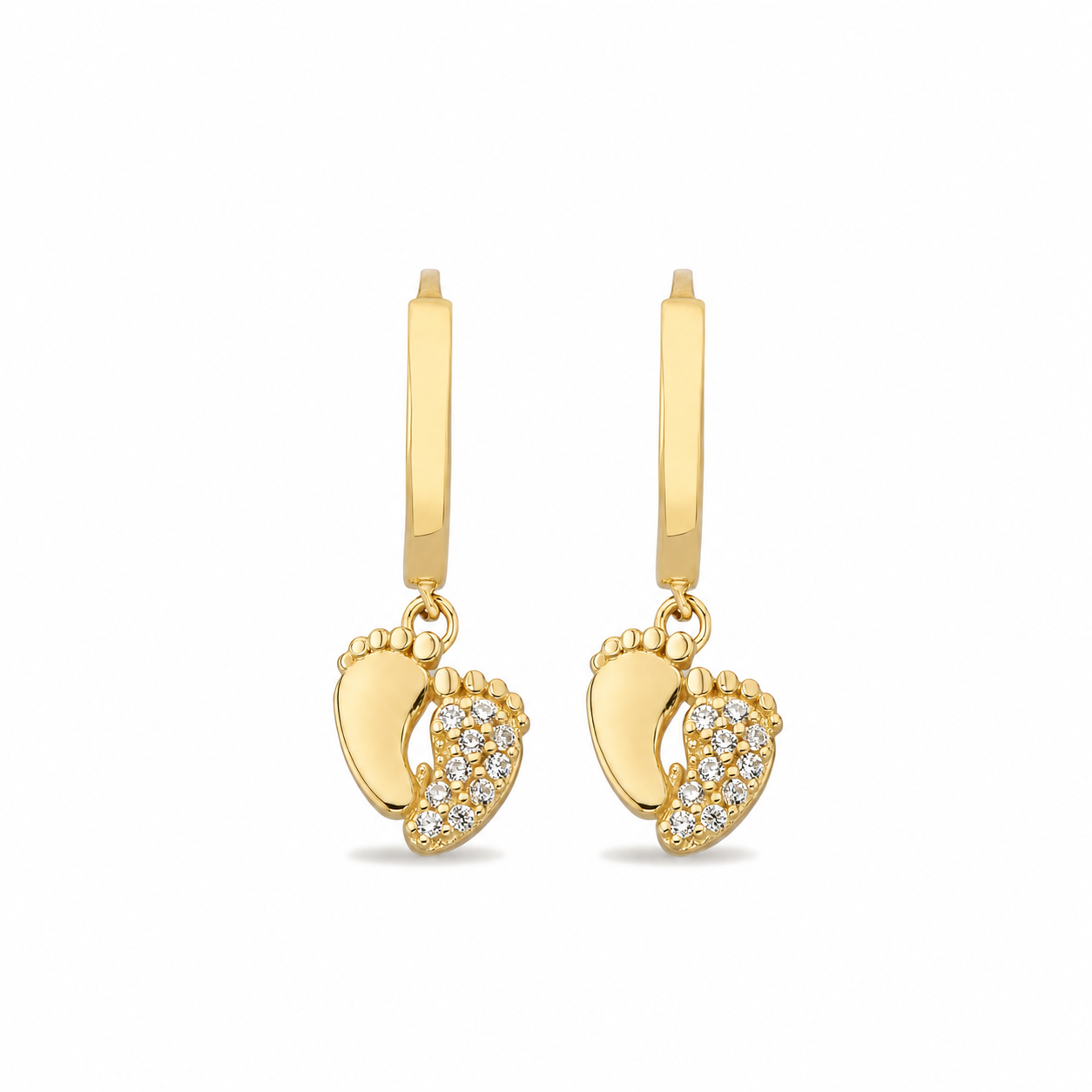 14K Gold | Ohrstecker mit LoveFuß KP0018C