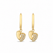 14K Gold | Ohrstecker mit LoveFuß KP0018C
