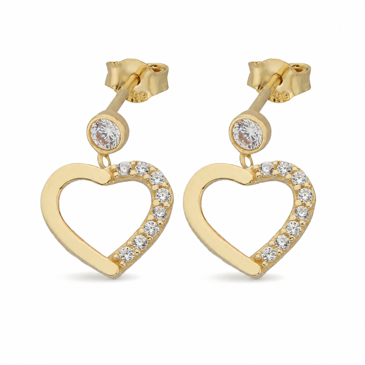 14K Gold | Ohrstecker mit Herz KP0182B