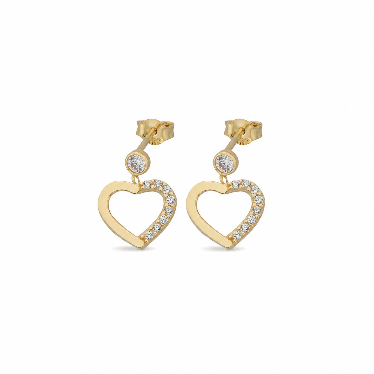 14K Gold | Ohrstecker mit Herz KP0182B