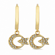 14K Gold | Ohrstecker mit Ay Yildiz Türkiye KP0406C