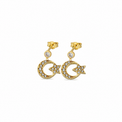 14K Gold | Ohrstecker mit Ay Yildiz Türkiye KP0406B