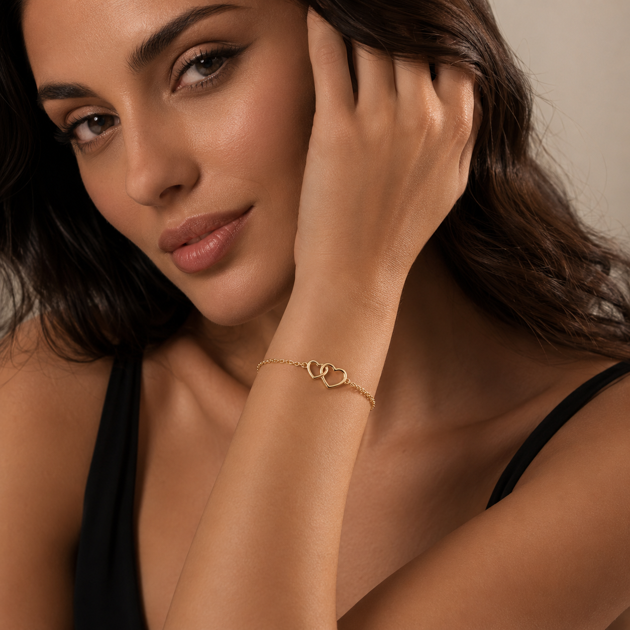 14K Gold | Armband Doppelherz AB115