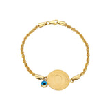 585 Gold | Kordellarmkette mit 22K Ceyrek