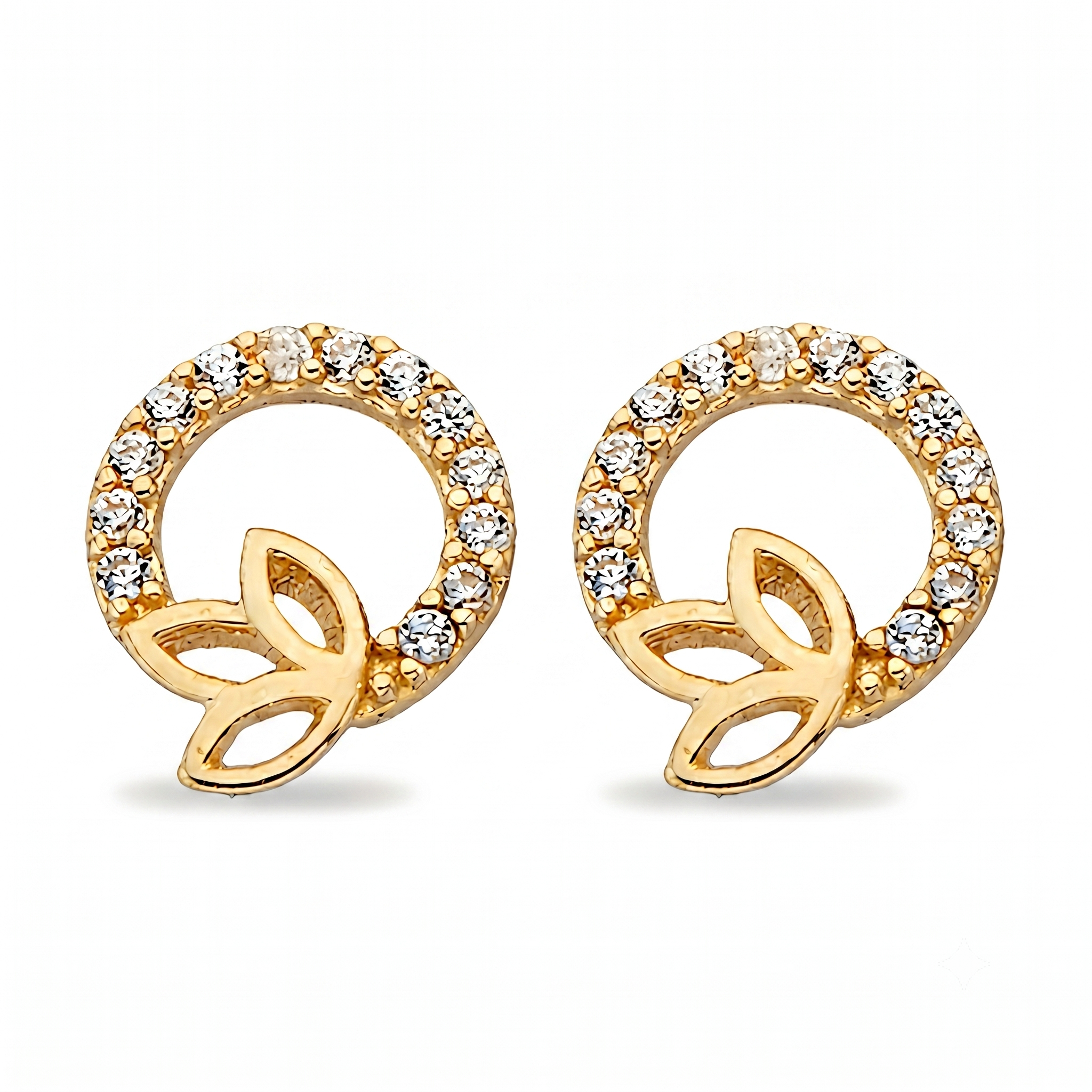 14K Gold | Ohrstecker mit Blume KP0231A