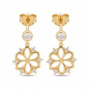 14K Gold | Ohrstecker mit Blume KP0137B