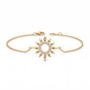 14K Gold | Armband Sonne mit Zirkonia AB176