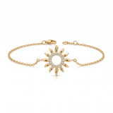 14K Gold | Armband Sonne mit Zirkonia AB176