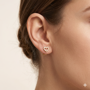 14K Gold | Ohrstecker Herzform O050
