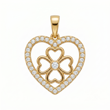 14K Gold | Anhänger Herz mit Zirkonia K100