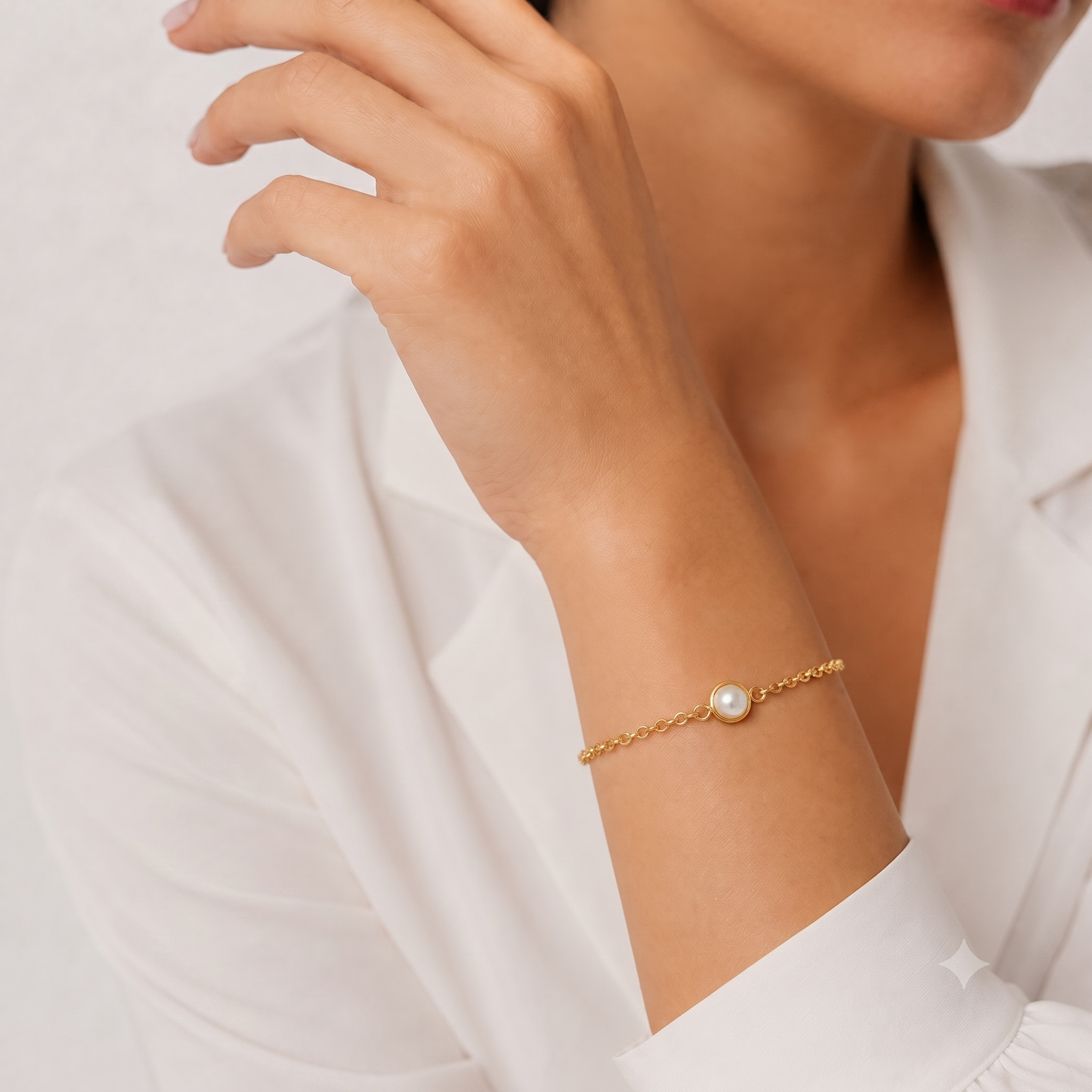 14K Gold | Perlenarmband AB155