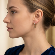 14K Gold | Ohrring Bicolor Creole O156